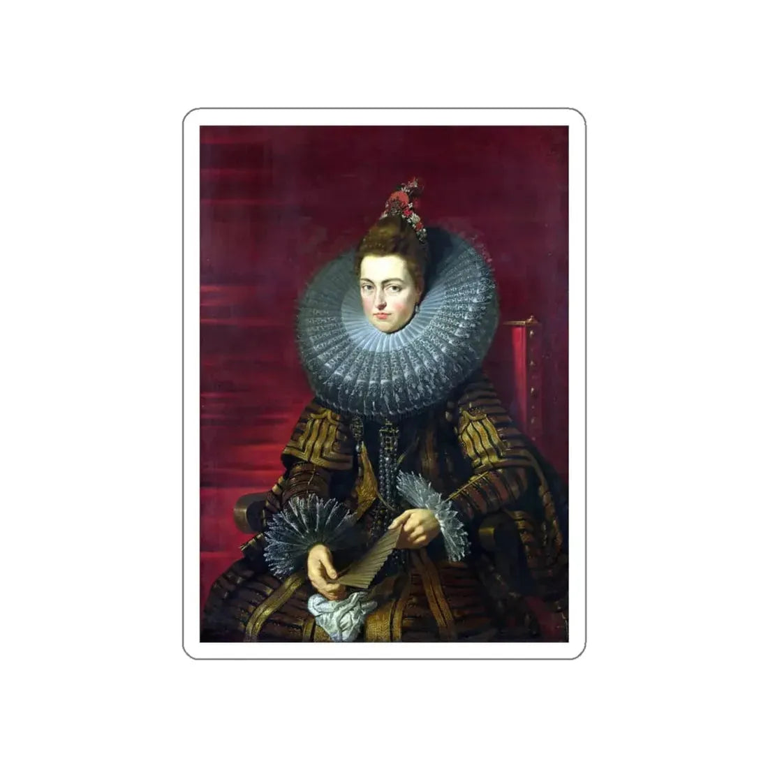RUBENS, Peter Paul - Portrait of the Infanta Isabella (Artwork) STICKER Vinyl Die-Cut Decal - The Sticker Space