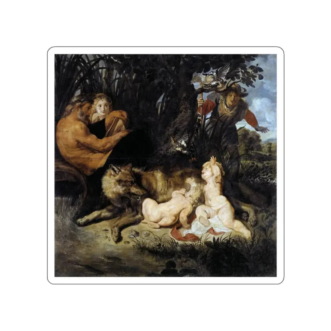 RUBENS, Peter Paul - Romulus and Remus (Artwork) STICKER Vinyl Die-Cut Decal - The Sticker Space