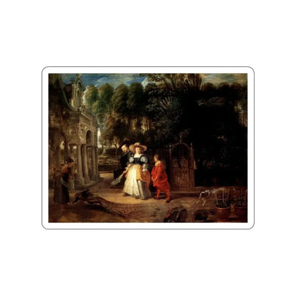 RUBENS, Peter Paul - Rubens in His Garden With Helena Fourment (Artwork) STICKER Vinyl Die-Cut Decal - The Sticker Space