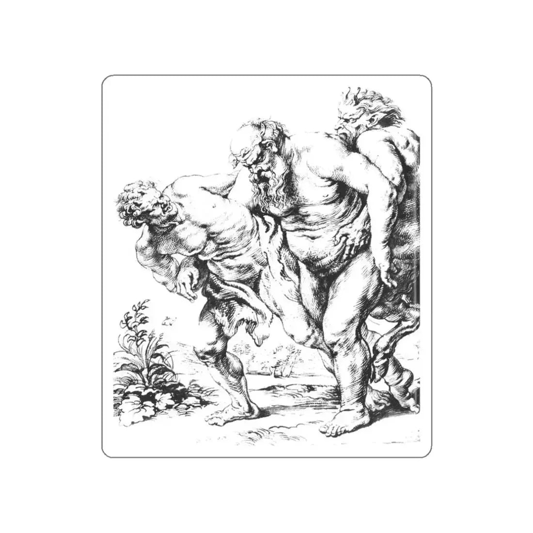 RUBENS, Peter Paul - Silenus (or Bacchus) and Satyrs (Artwork) STICKER Vinyl Die-Cut Decal - The Sticker Space
