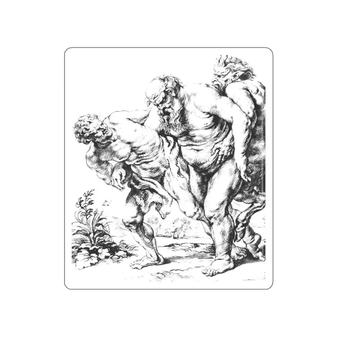 RUBENS, Peter Paul - Silenus (or Bacchus) and Satyrs (Artwork) STICKER Vinyl Die-Cut Decal - The Sticker Space