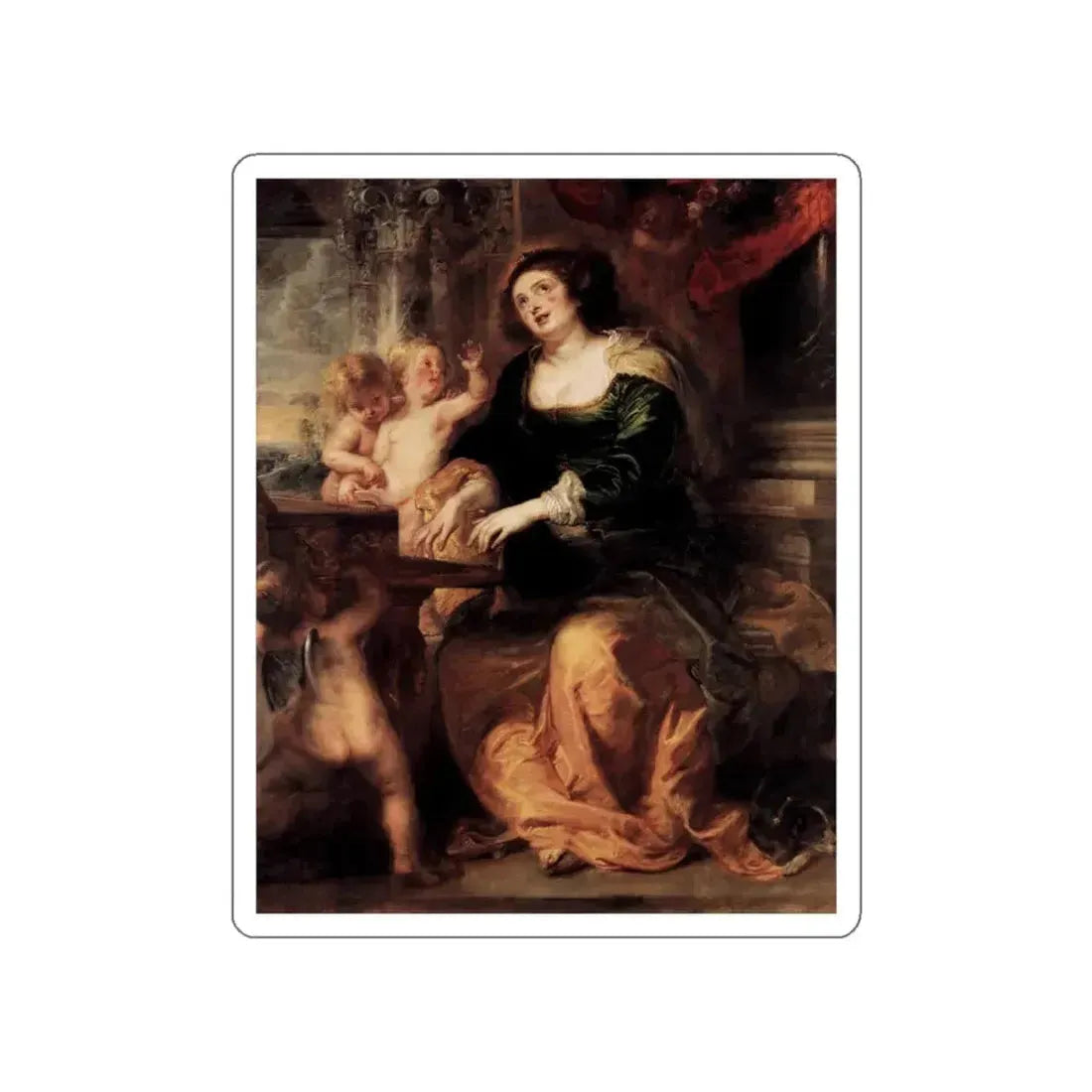 RUBENS, Peter Paul - St. Cecilia (Artwork) STICKER Vinyl Die-Cut Decal White Die-Cut 4 Inch - The Sticker Space