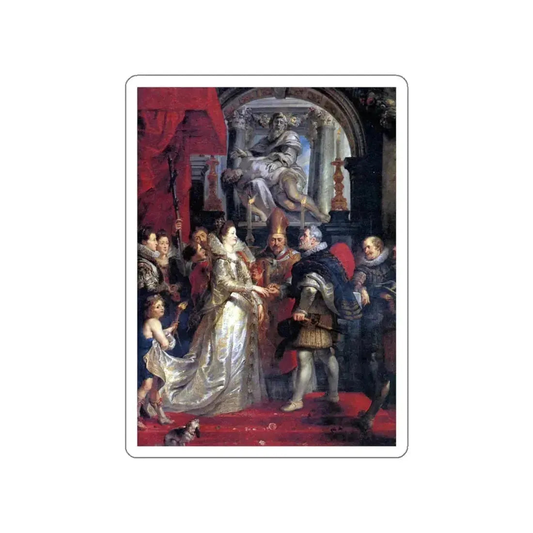 RUBENS, Peter Paul - The Marriage (Artwork) STICKER Vinyl Die-Cut Decal White Die-Cut 5 Inch - The Sticker Space
