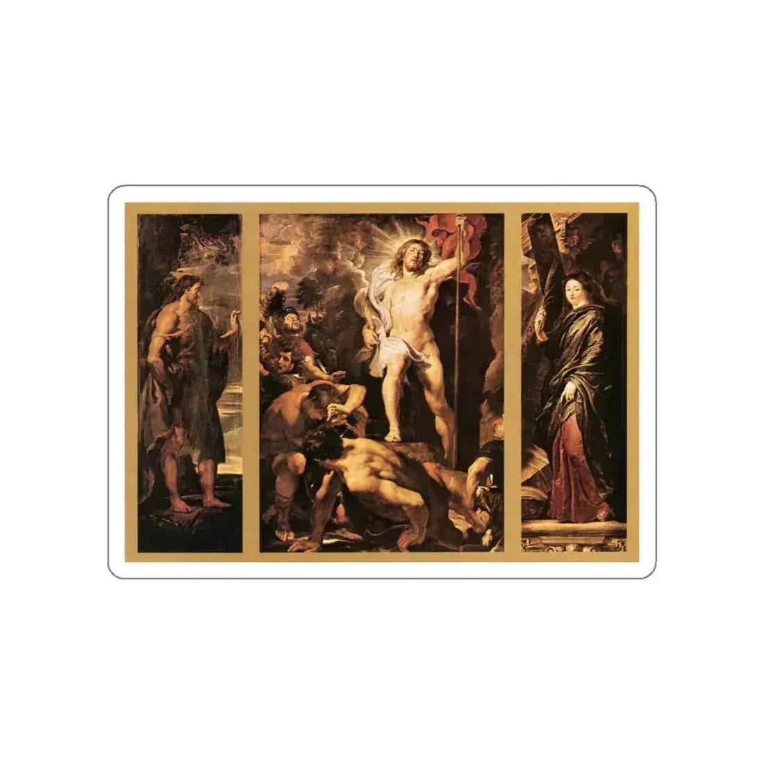 RUBENS, Peter Paul - The Resurrection of Christ (Artwork) STICKER Vinyl Die-Cut Decal White Die-Cut 6 Inch - The Sticker Space