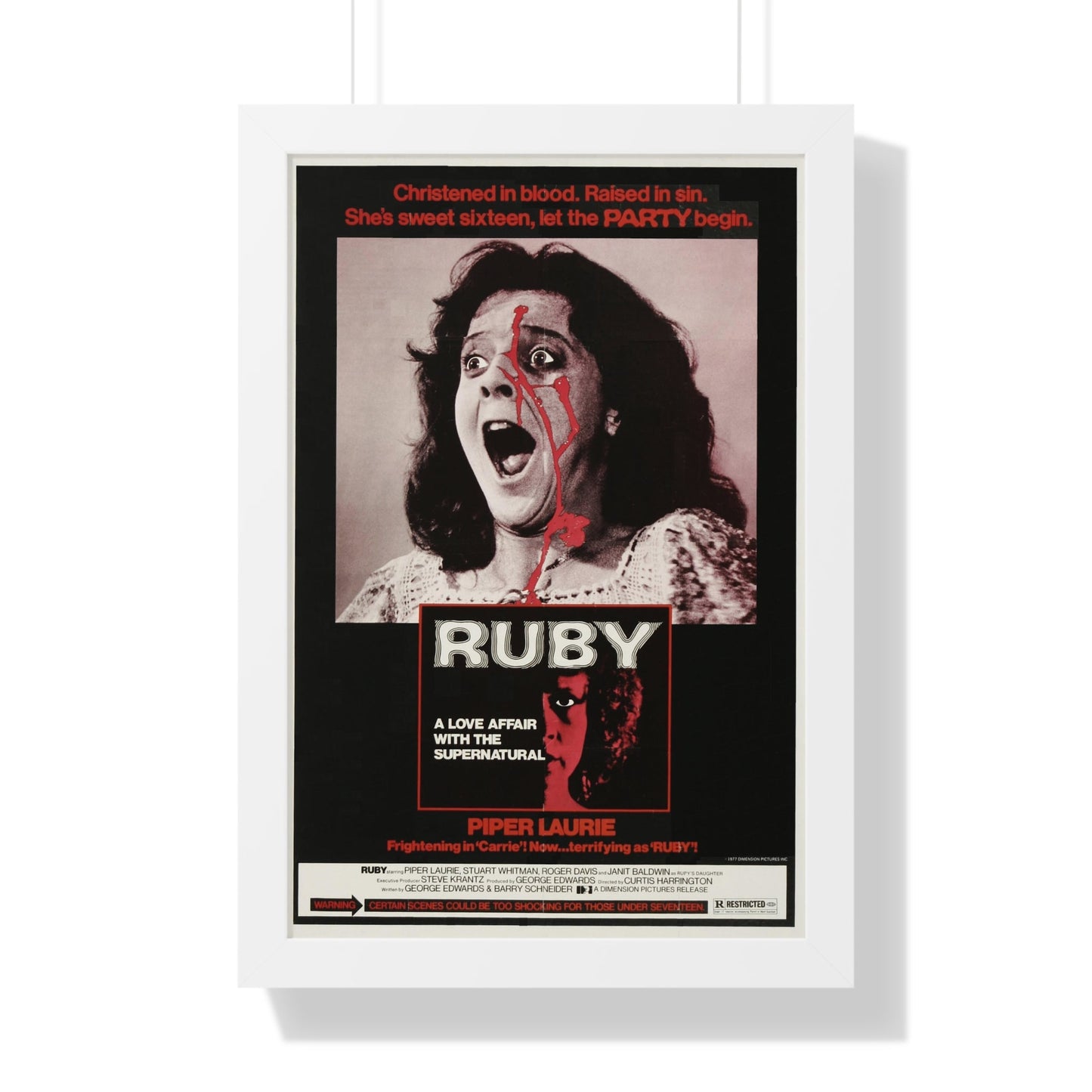 RUBY 1977 - Framed Movie Poster-16″ x 24″-The Sticker Space