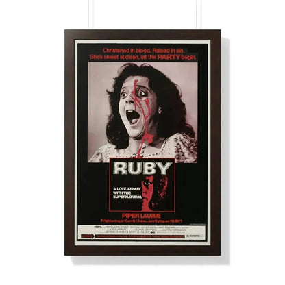 RUBY 1977 - Framed Movie Poster 20" x 30" Walnut - The Sticker Space