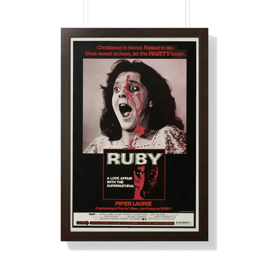RUBY 1977 - Framed Movie Poster - The Sticker Space