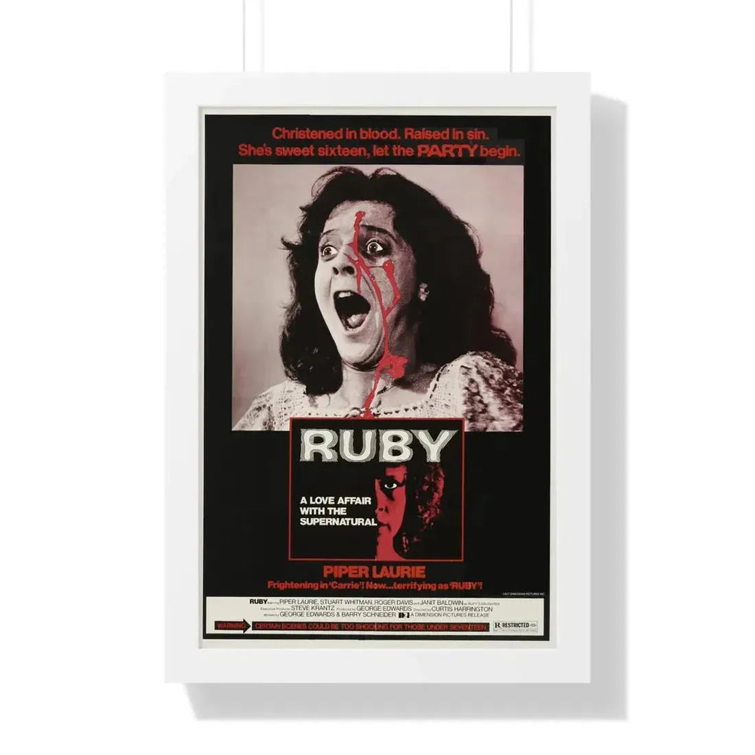RUBY 1977 - Framed Movie Poster - The Sticker Space