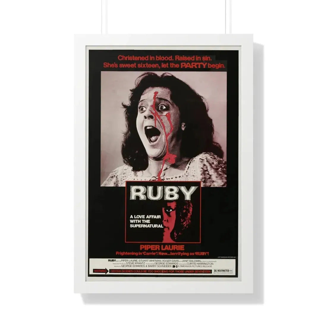 RUBY 1977 - Framed Movie Poster - The Sticker Space