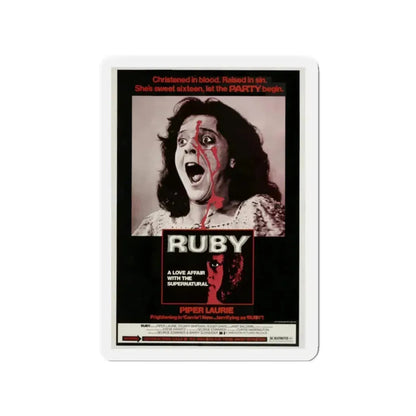 RUBY 1977 Movie Poster - Refrigerator Magnet 2 Inch Die-Cut - The Sticker Space