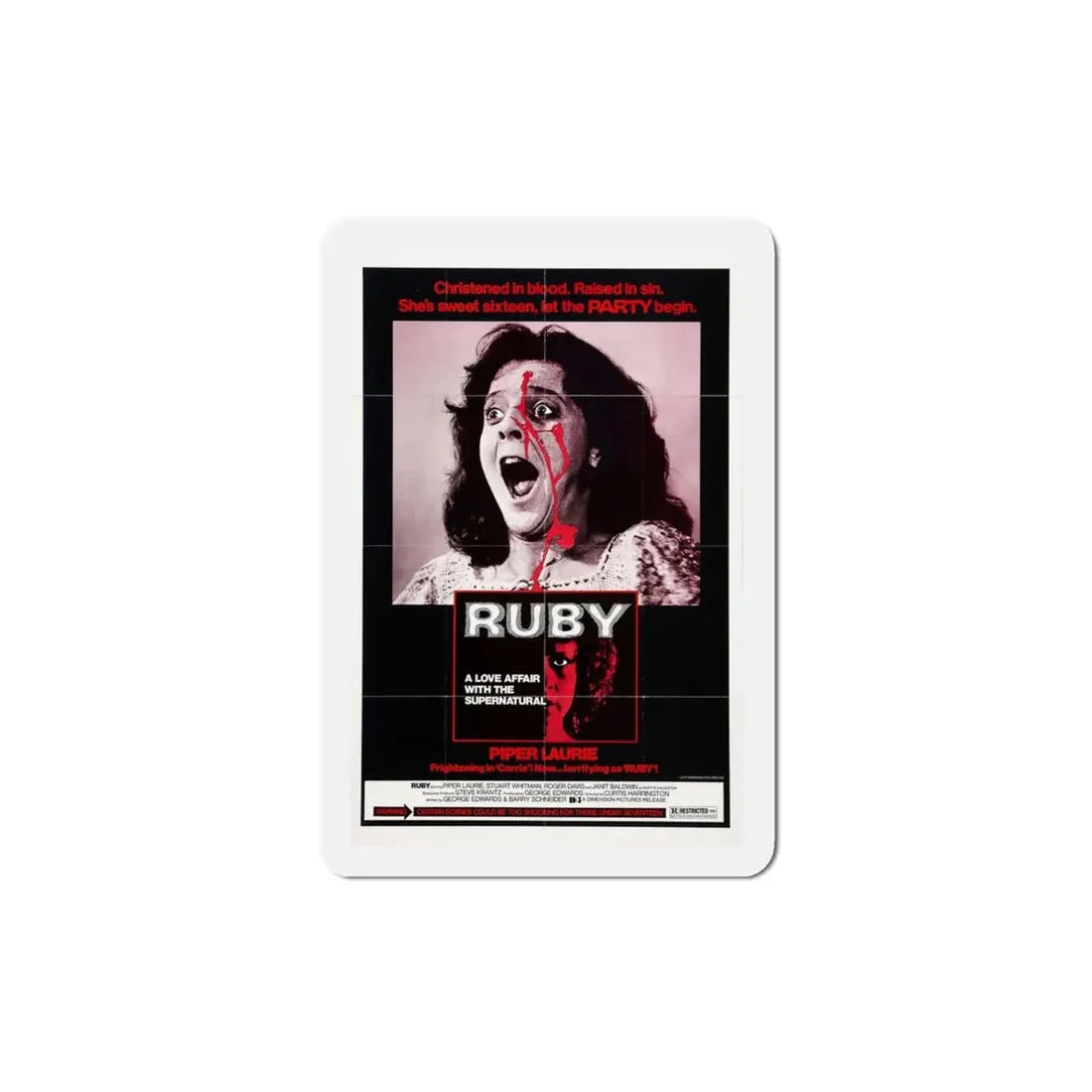 Ruby 1977 Movie Poster Refrigerator Magnet - The Sticker Space