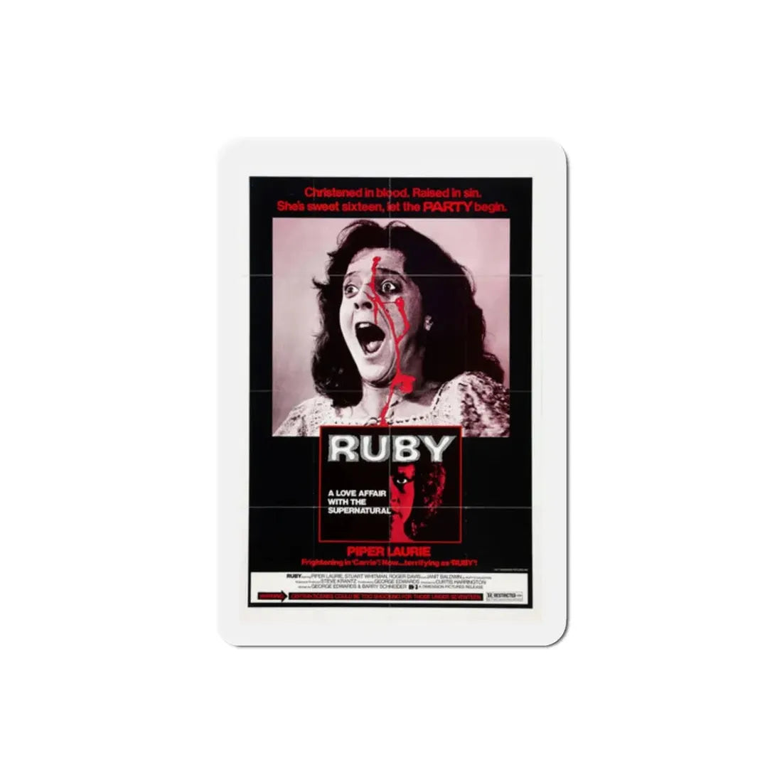 Ruby 1977 Movie Poster Refrigerator Magnet - The Sticker Space