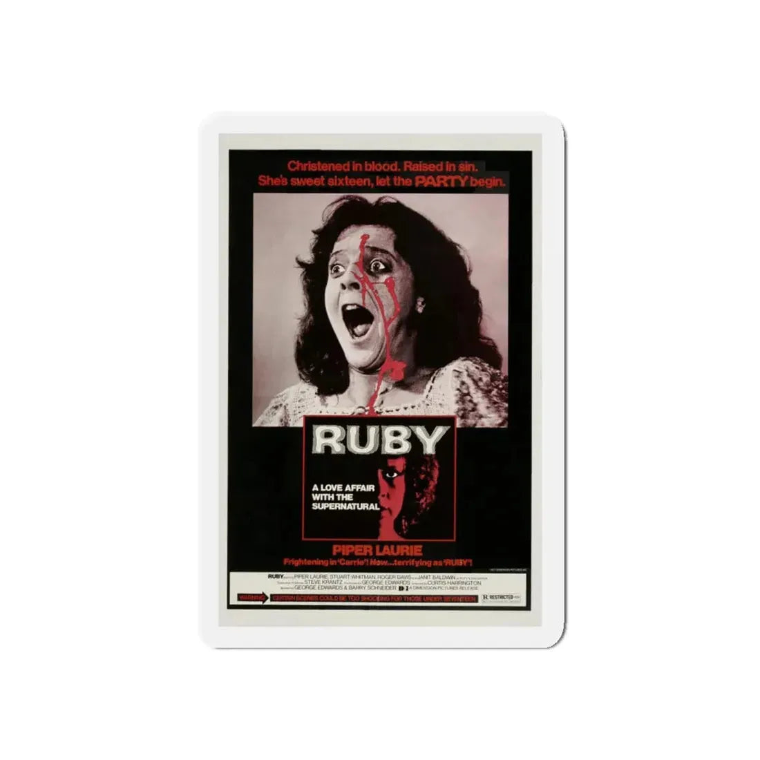 RUBY 1977 Movie Poster - Refrigerator Magnet - The Sticker Space