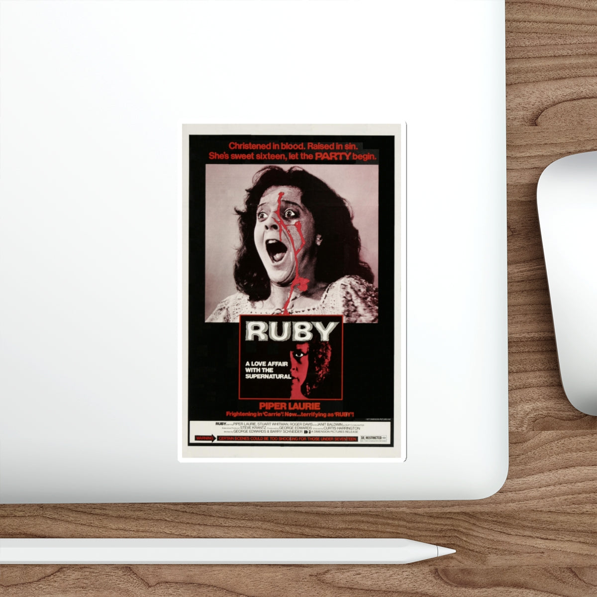 RUBY 1977 Movie Poster STICKER Vinyl Die-Cut Decal-The Sticker Space