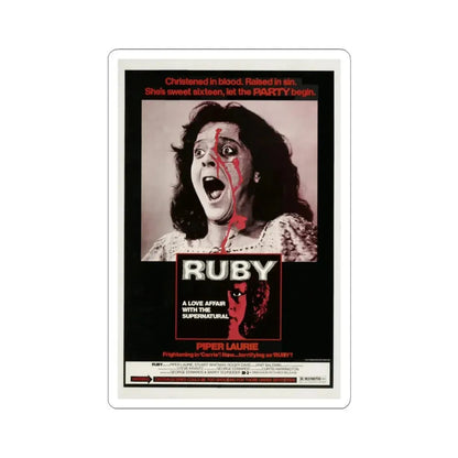 RUBY 1977 Movie Poster - STICKER Vinyl Kiss-Cut Decal 3 Inch White - The Sticker Space