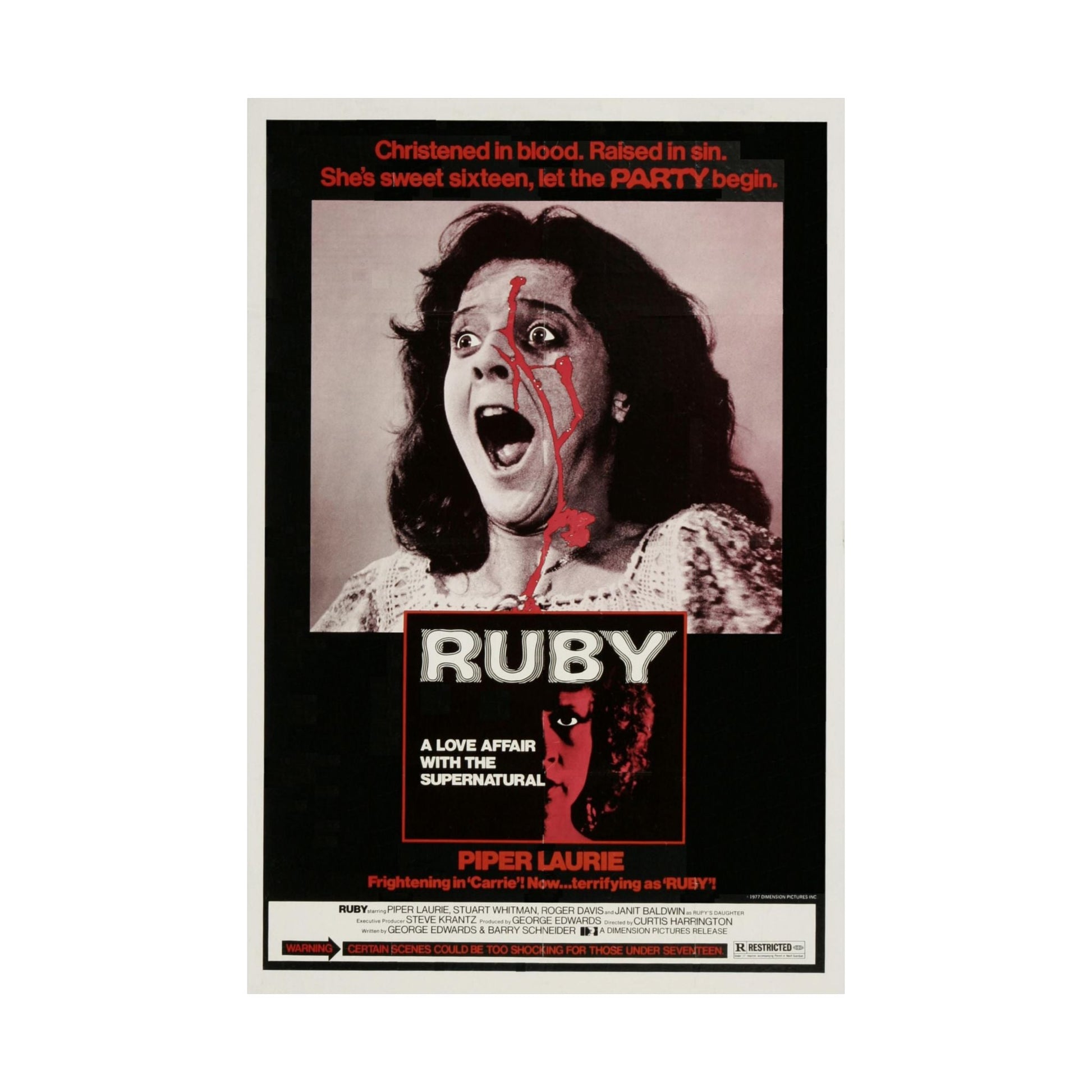 RUBY 1977 - Paper Movie Poster-The Sticker Space