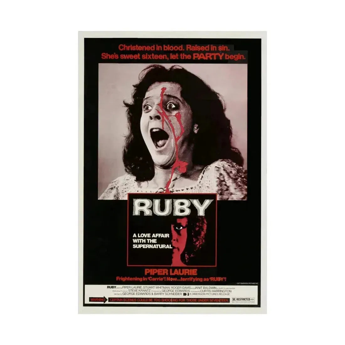 RUBY 1977 - Paper Movie Poster - The Sticker Space