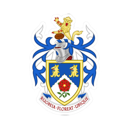 Rugby Football Union Coat of Arms (England) (Coat of Arms) STICKER Vinyl Kiss-Cut Decal 2 Inch White - The Sticker Space