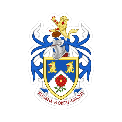 Rugby Football Union Coat of Arms (England) (Coat of Arms) STICKER Vinyl Kiss-Cut Decal 3 Inch White - The Sticker Space