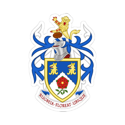 Rugby Football Union Coat of Arms (England) (Coat of Arms) STICKER Vinyl Kiss-Cut Decal 4 Inch White - The Sticker Space