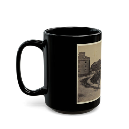 Ruins At Richmond, Va., Canal In Foreground, Ruins In Background (U.S. Civil War) Black Coffee Mug-The Sticker Space