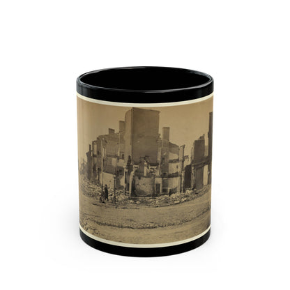 Ruins In Richmond, Va. (U.S. Civil War) Black Coffee Mug-11oz-The Sticker Space