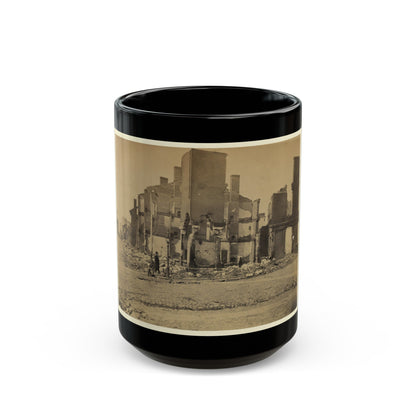 Ruins In Richmond, Va. (U.S. Civil War) Black Coffee Mug-15oz-The Sticker Space