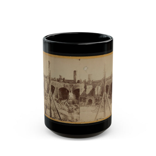 Ruins Of Fort Sumter, Charleston Harbor, S.C. (U.S. Civil War) Black Coffee Mug-15oz-The Sticker Space