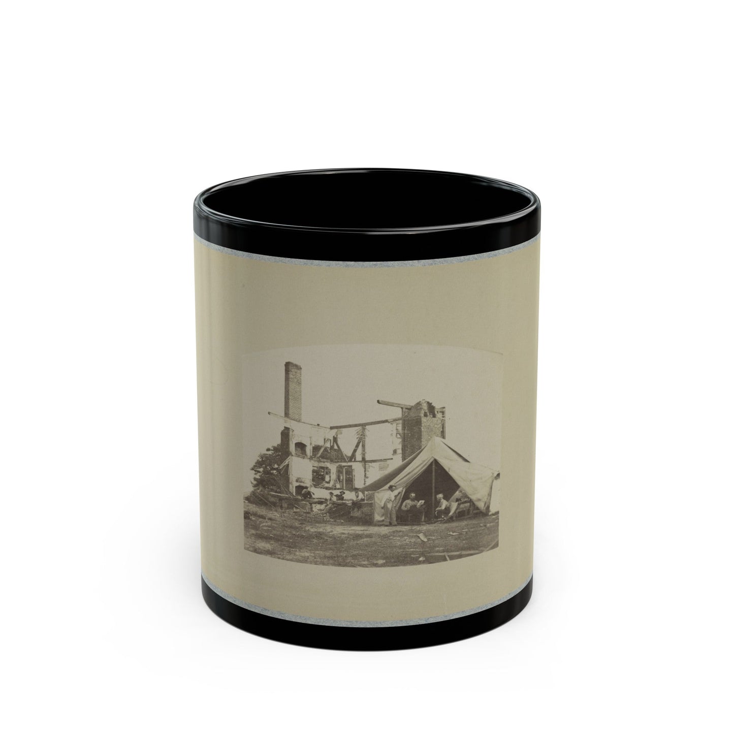 Ruins Of House, Ca. 1860 - Ca. 1865(2) (U.S. Civil War) Black Coffee Mug-11oz-The Sticker Space