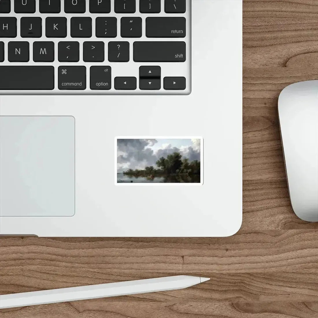 RUISDAEL, Salomon van - River Scene (Artwork) STICKER Vinyl Die-Cut Decal - The Sticker Space