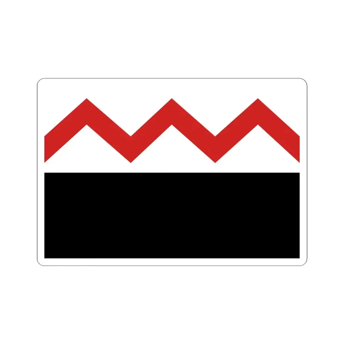 Ruiselede vlag (Belgium) STICKER Vinyl Kiss-Cut Decal 4 Inch White - The Sticker Space