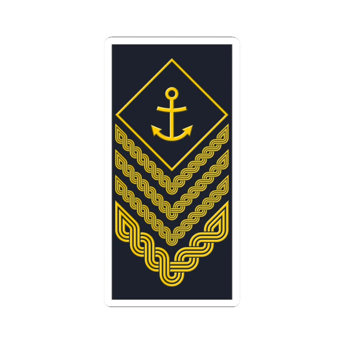 Rukav zimske odore časničkog namjesnika HRM (Croatia) (Military Rank) STICKER Vinyl Kiss-Cut Decal 2 Inch White - The Sticker Space