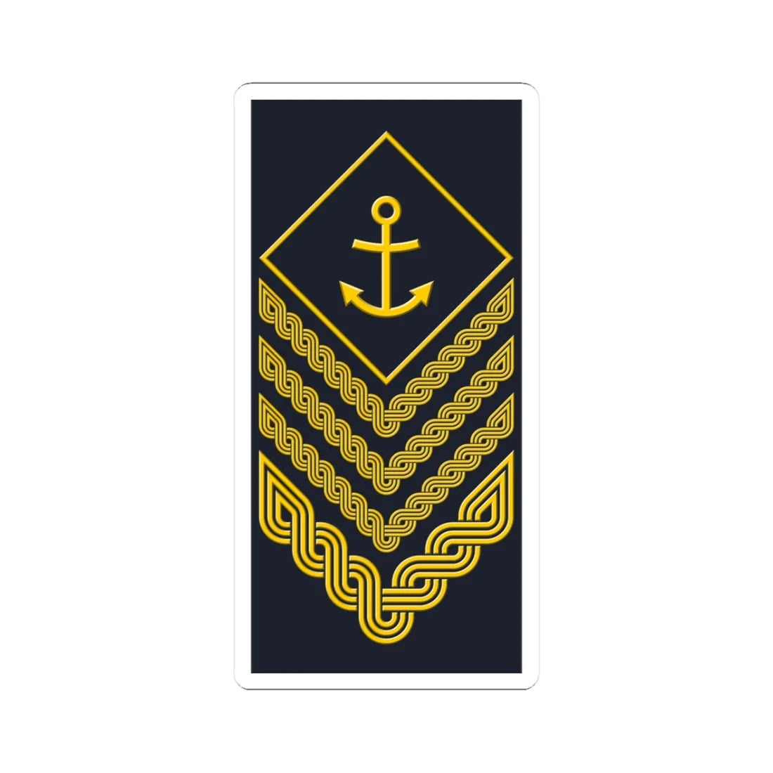 Rukav zimske odore časničkog namjesnika HRM (Croatia) (Military Rank) STICKER Vinyl Kiss-Cut Decal 3 Inch White - The Sticker Space