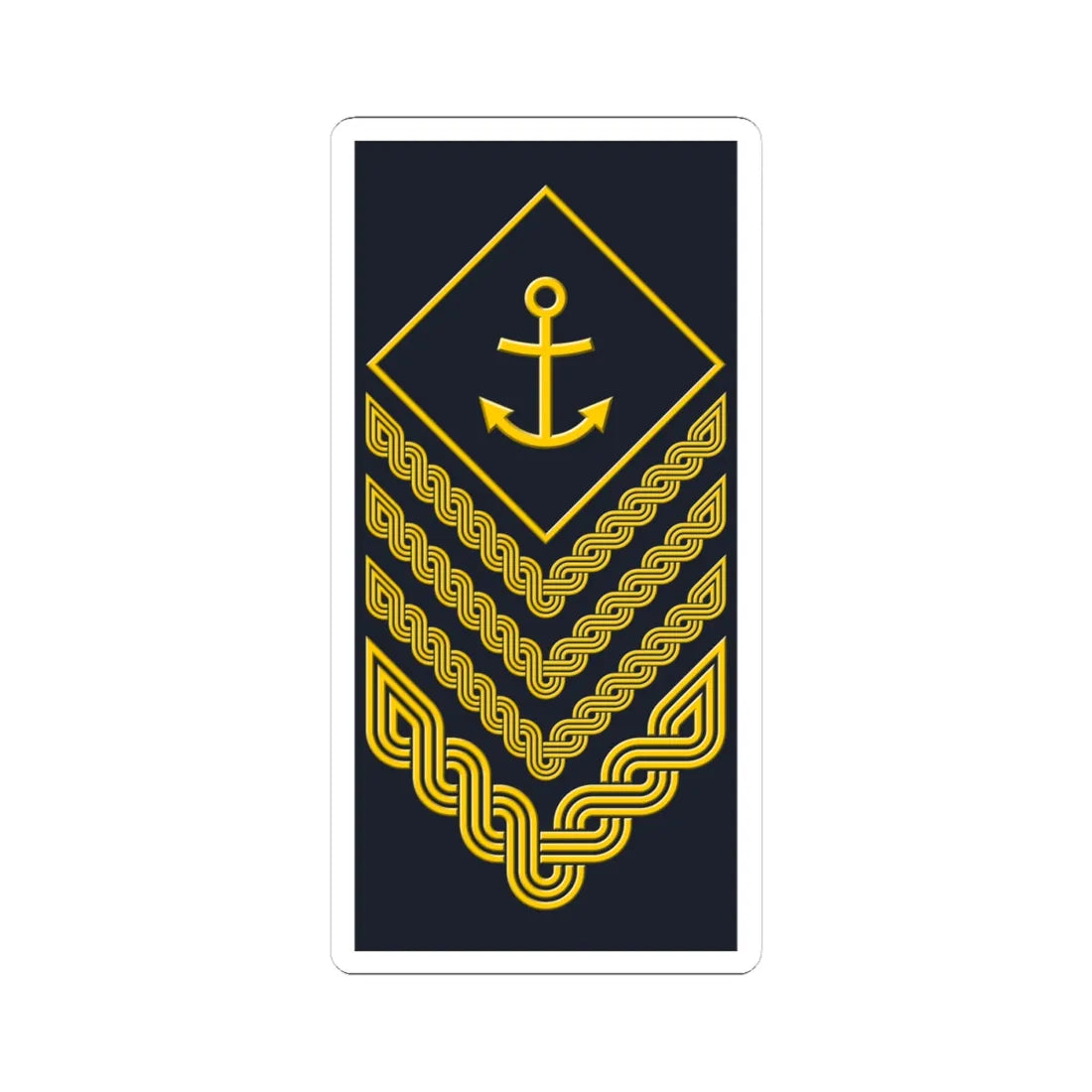 Rukav zimske odore časničkog namjesnika HRM (Croatia) (Military Rank) STICKER Vinyl Kiss-Cut Decal 4 Inch White - The Sticker Space