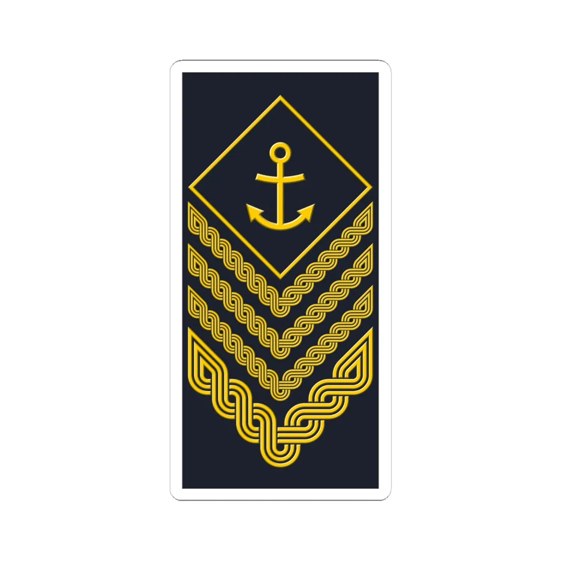 Rukav zimske odore časničkog namjesnika HRM (Croatia) (Military Rank) STICKER Vinyl Kiss-Cut Decal 6 Inch White - The Sticker Space