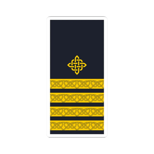 Rukav zimske odore kapetana bojnog broda HRM (Croatia) (Military Rank) STICKER Vinyl Kiss-Cut Decal 2 Inch White - The Sticker Space