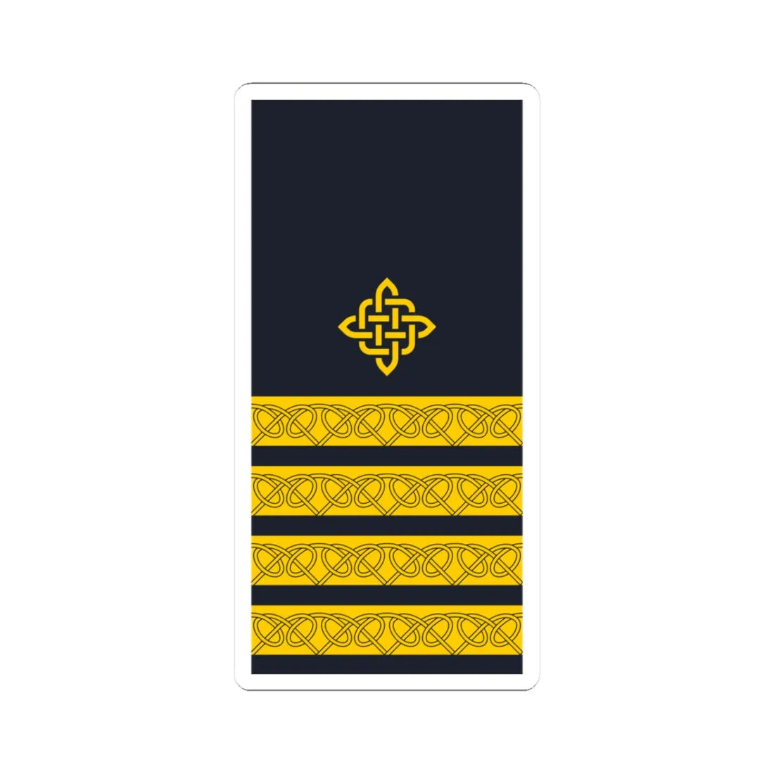 Rukav zimske odore kapetana bojnog broda HRM (Croatia) (Military Rank) STICKER Vinyl Kiss-Cut Decal 3 Inch White - The Sticker Space