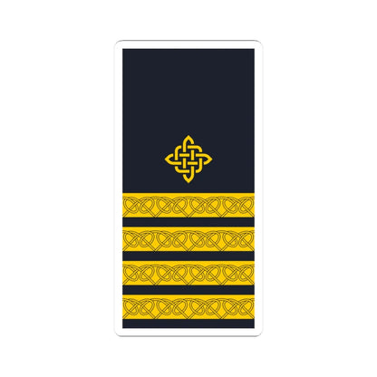 Rukav zimske odore kapetana bojnog broda HRM (Croatia) (Military Rank) STICKER Vinyl Kiss-Cut Decal 3 Inch White - The Sticker Space