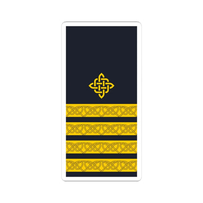 Rukav zimske odore kapetana bojnog broda HRM (Croatia) (Military Rank) STICKER Vinyl Kiss-Cut Decal 4 Inch White - The Sticker Space