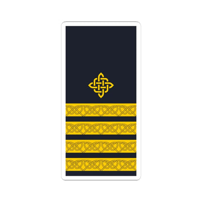 Rukav zimske odore kapetana bojnog broda HRM (Croatia) (Military Rank) STICKER Vinyl Kiss-Cut Decal 6 Inch White - The Sticker Space