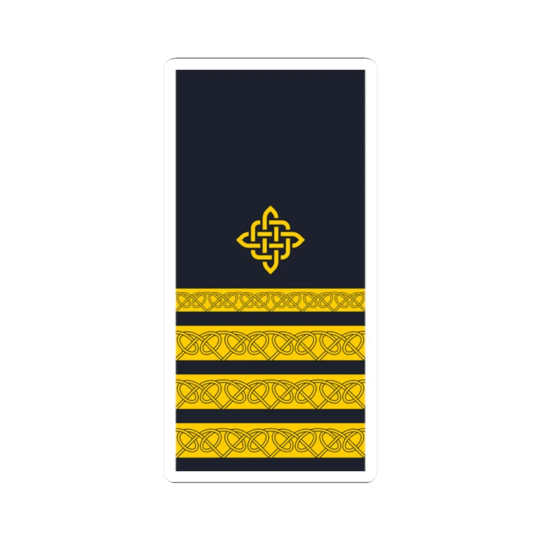 Rukav zimske odore kapetana fregate HRM (Croatia) (Military Rank) STICKER Vinyl Kiss-Cut Decal 2 Inch White - The Sticker Space