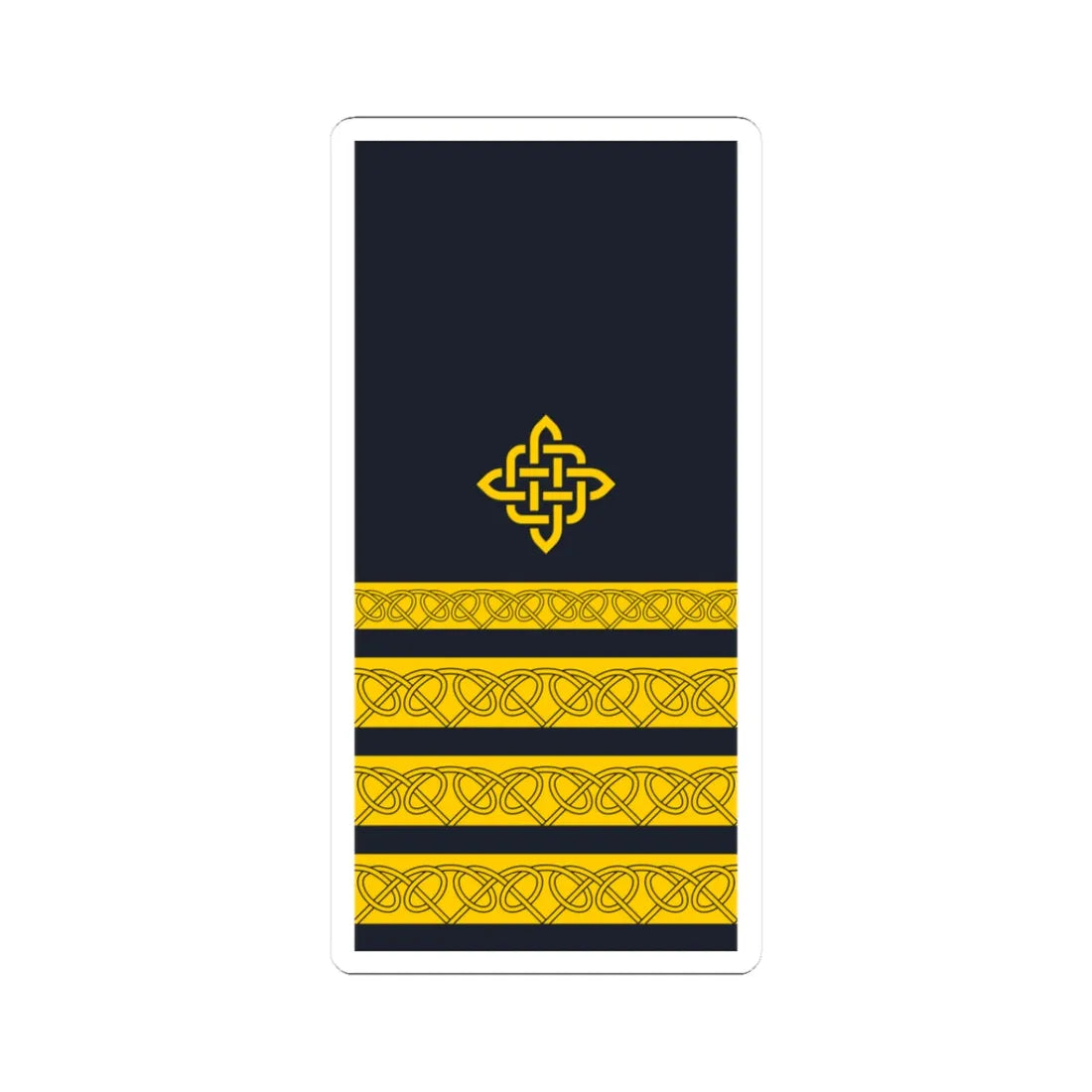 Rukav zimske odore kapetana fregate HRM (Croatia) (Military Rank) STICKER Vinyl Kiss-Cut Decal 3 Inch White - The Sticker Space