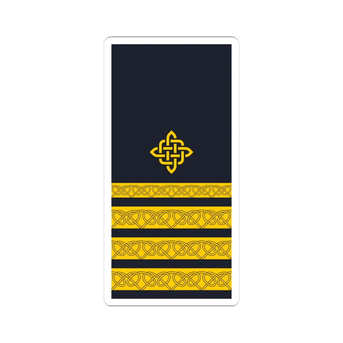 Rukav zimske odore kapetana fregate HRM (Croatia) (Military Rank) STICKER Vinyl Kiss-Cut Decal 4 Inch White - The Sticker Space