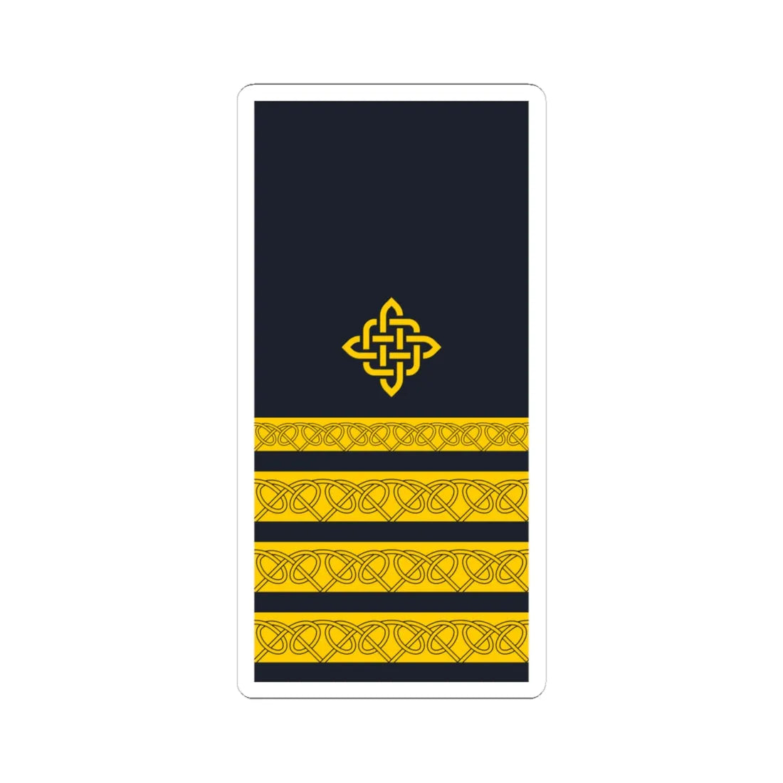 Rukav zimske odore kapetana fregate HRM (Croatia) (Military Rank) STICKER Vinyl Kiss-Cut Decal 6 Inch White - The Sticker Space