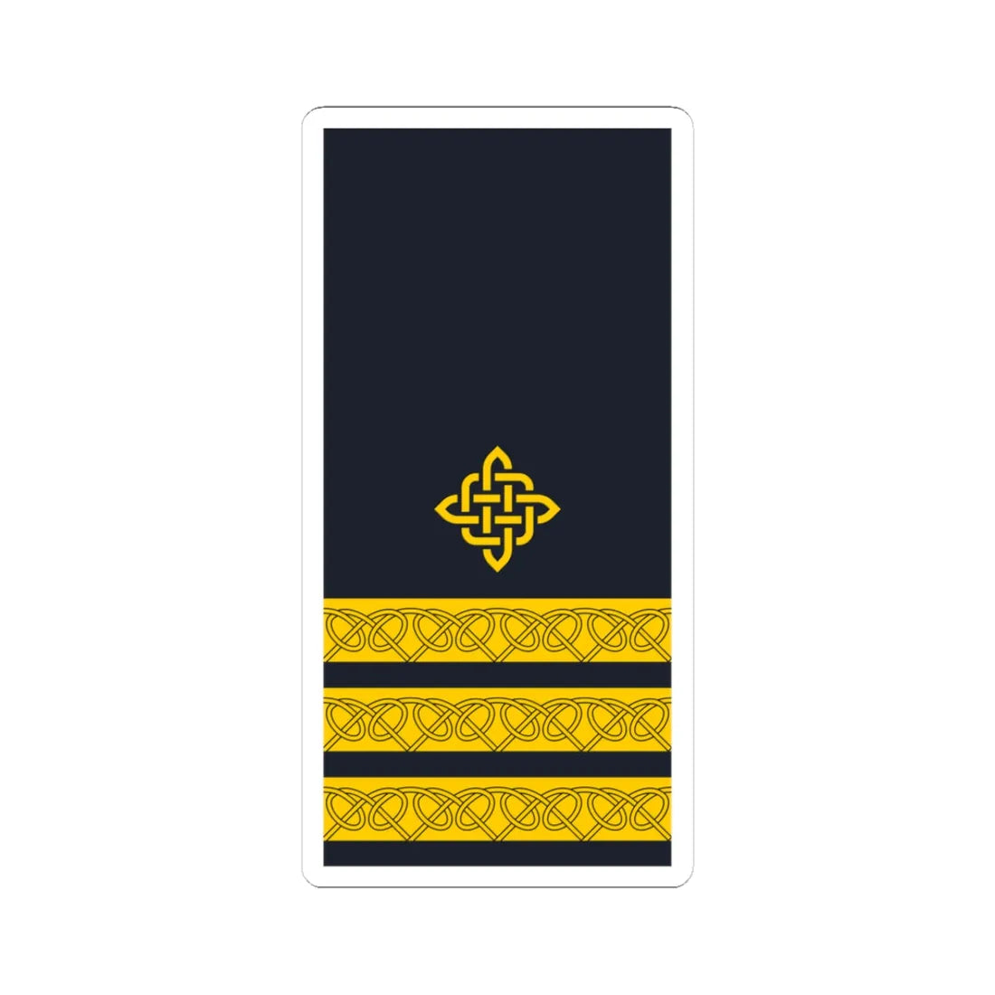 Rukav zimske odore kapetana korvete HRM (Croatia) (Military Rank) STICKER Vinyl Kiss-Cut Decal 3 Inch White - The Sticker Space