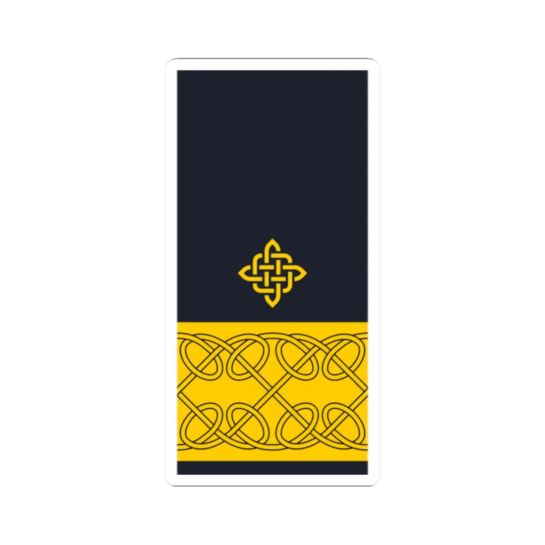 Rukav zimske odore komodora HRM (Croatia) (Military Rank) STICKER Vinyl Kiss-Cut Decal 2 Inch White - The Sticker Space