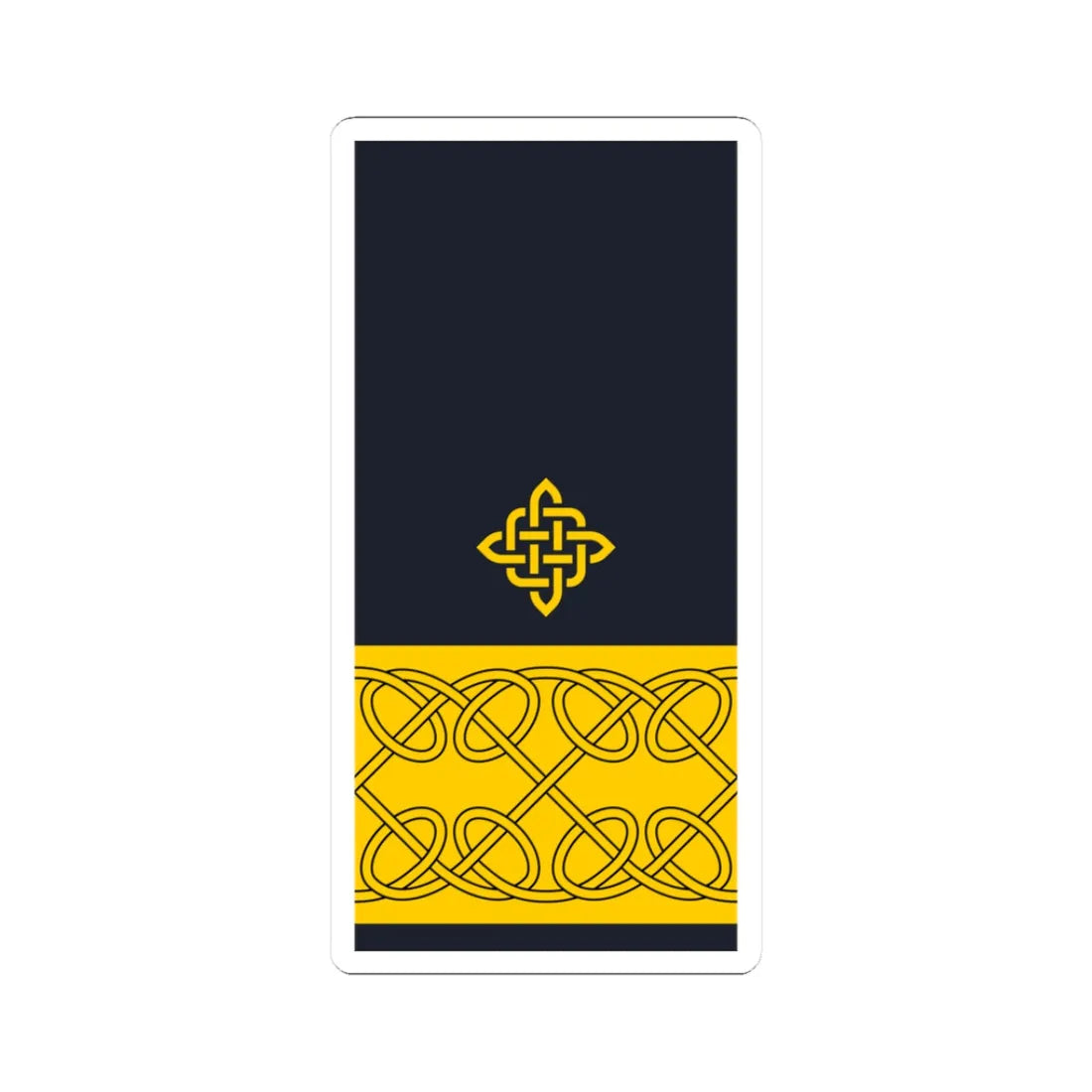 Rukav zimske odore komodora HRM (Croatia) (Military Rank) STICKER Vinyl Kiss-Cut Decal 3 Inch White - The Sticker Space