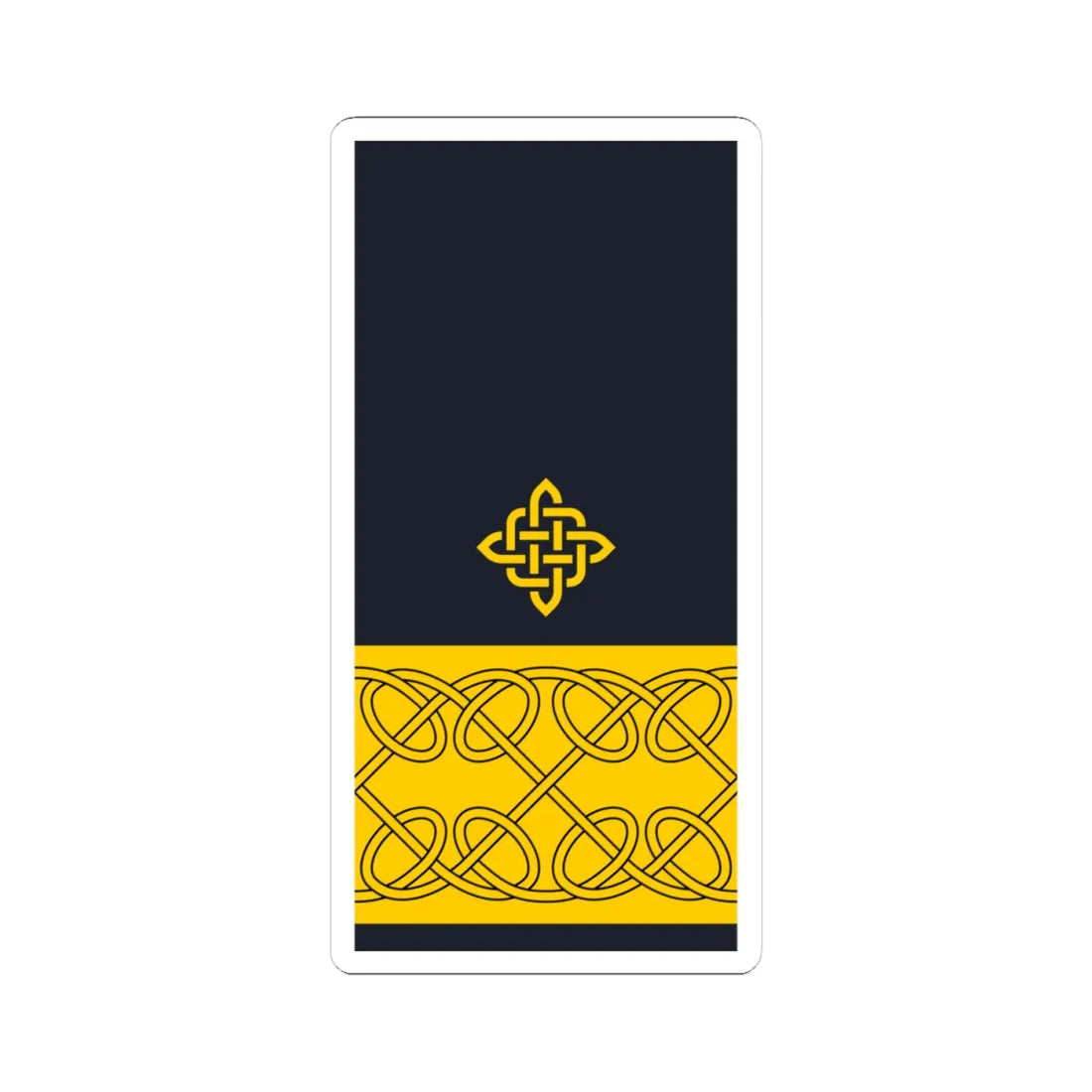 Rukav zimske odore komodora HRM (Croatia) (Military Rank) STICKER Vinyl Kiss-Cut Decal 4 Inch White - The Sticker Space