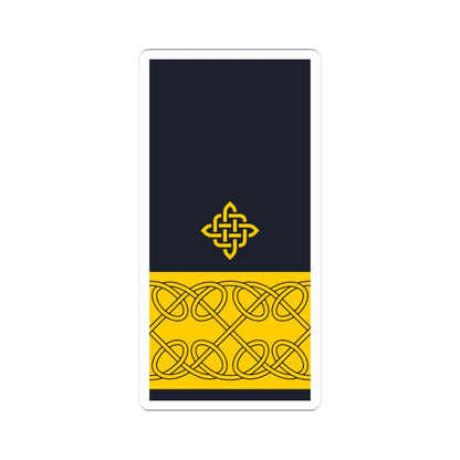 Rukav zimske odore komodora HRM (Croatia) (Military Rank) STICKER Vinyl Kiss-Cut Decal 4 Inch White - The Sticker Space