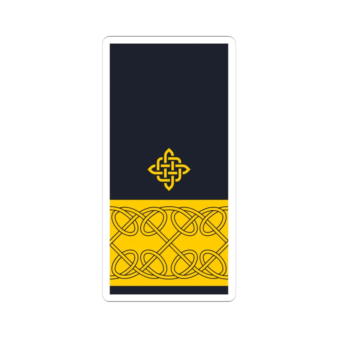 Rukav zimske odore komodora HRM (Croatia) (Military Rank) STICKER Vinyl Kiss-Cut Decal 6 Inch White - The Sticker Space